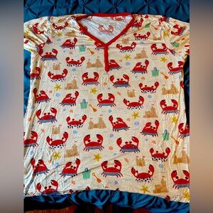 Little Sleepies Crabby women’s pajama top